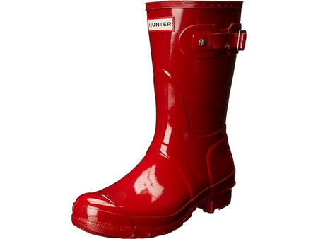 Hunter Women's Original Short Gloss Rain Boots Military Red Rubber