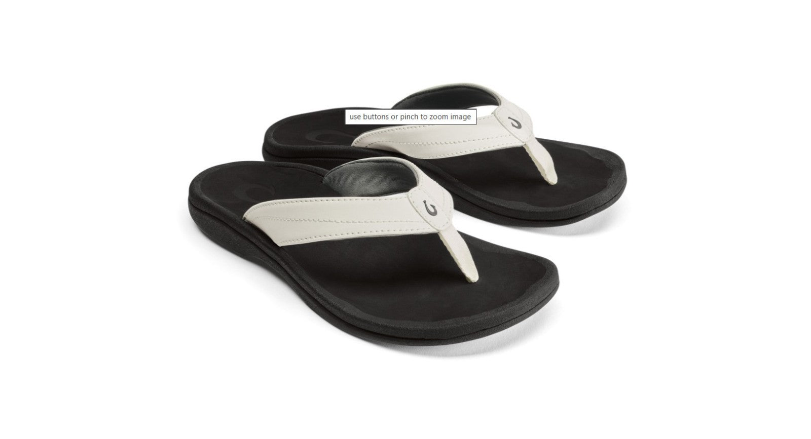 OluKai Women's Sandals Ohana Bright White/Black 20110-WB40