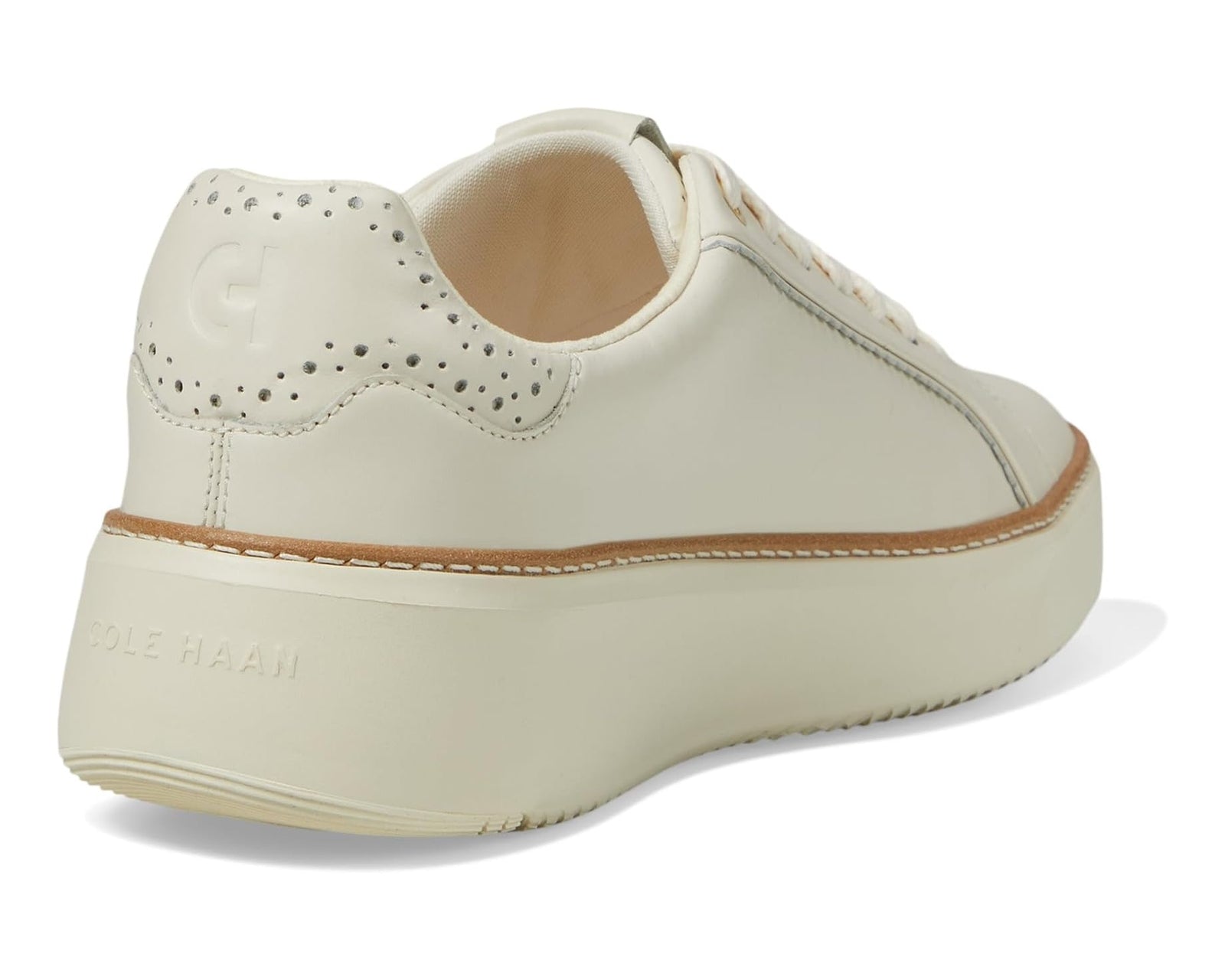 Cole Haan Women's  Grandpro Topspin Sneaker W30202 Ivory/Perf/Scallop
