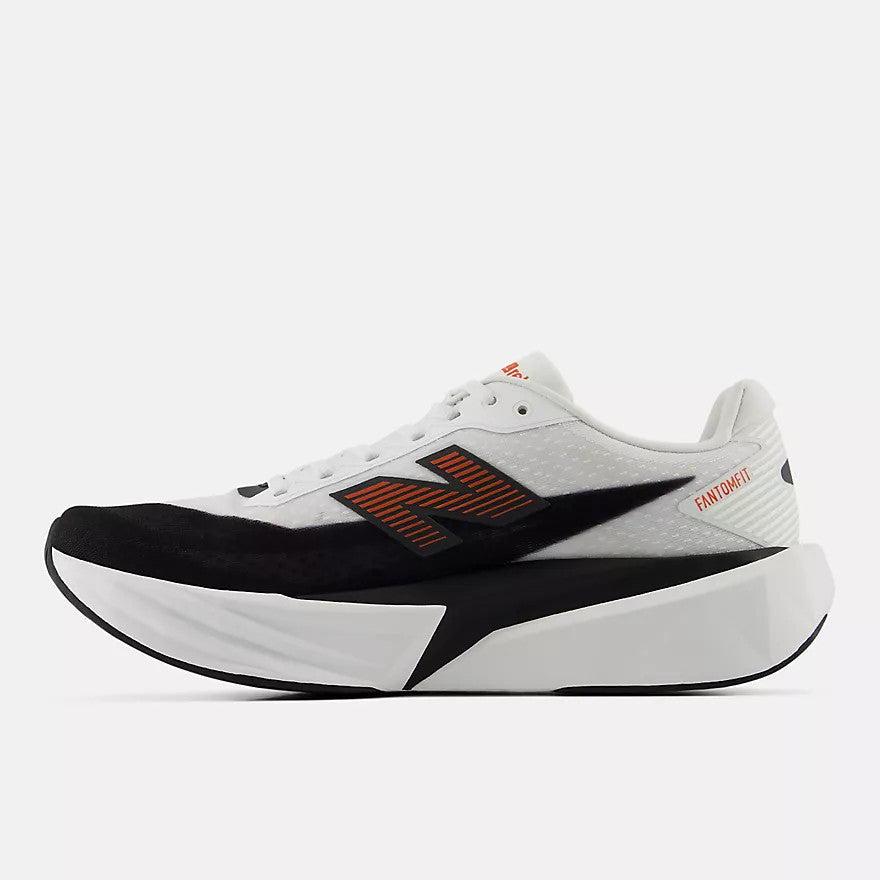 New Balance Men's Fuel Cell Rebel V5 Shoes MFCX93C White with Neo Flame