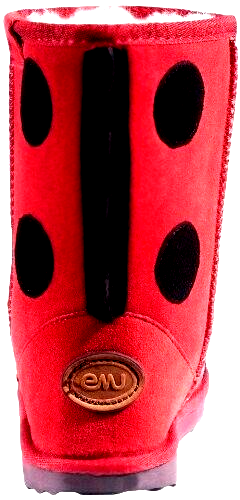 EMU Australia Unisex-Child Ladybird Sparkle-KK10111-RED Brand New - AllSportsWearUSA