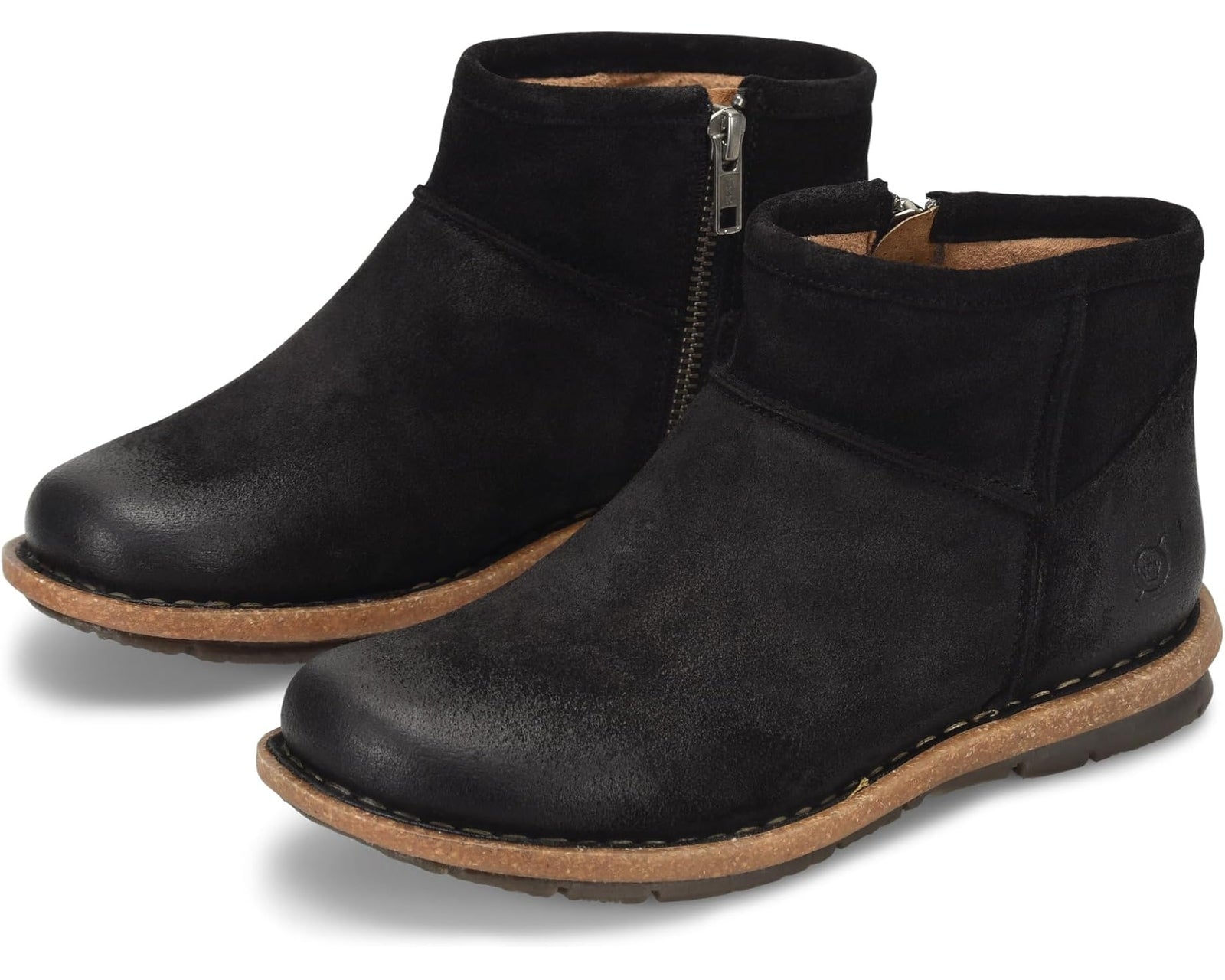 Born Tinley Women's Shoes BR0062409 Black Leather Suede