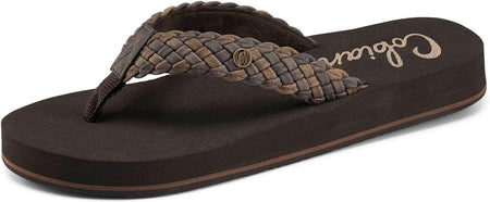 Cobian Womens Braided Bounce BRB10201 CHOCOLATE Flip Flop Sandal Brand New - AllSportsWearUSA