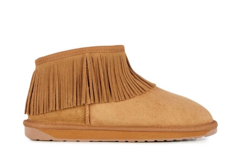 Emu Australia Winter Snow Waterfall Sheepskin Boots Women W11257-CHESTNUT New - AllSportsWearUSA