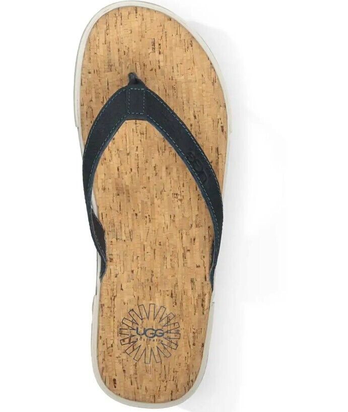 UGG Men's Bennison 2 Cork Flip-Flops 1007879-BLK Brand New - AllSportsWearUSA