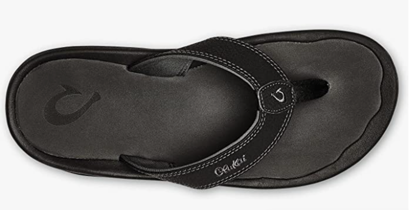 OluKai Ohana Men's Beach Sandals Black/Dark Shadow Brand New - AllSportsWearUSA