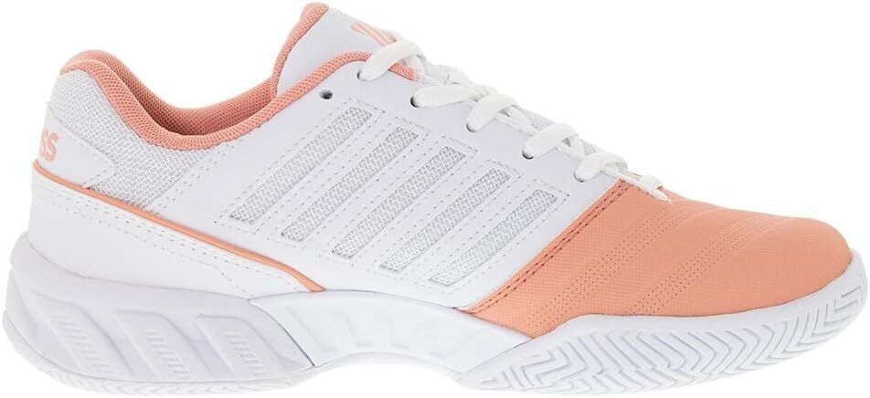 KSwiss Womens Bigshot 4 Peach AmberWhiteAsphalt Size 10 Tennis Shoe New - AllSportsWearUSA