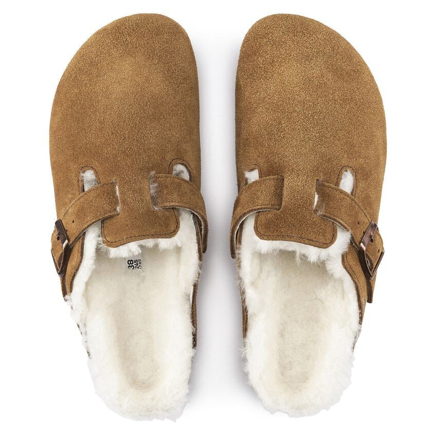 Birkenstock Boston Shearling Suede Leather  1001140  Mink