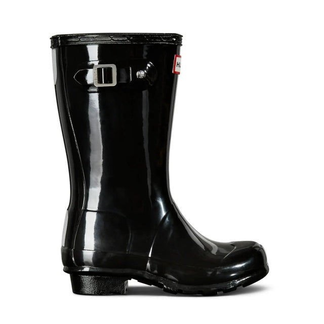 Hunter JFT6000RGL-HBL01 Big Kids Rain Boots Original Gloss Black
