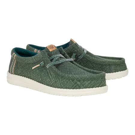 Hey Dude Mens Wally Jute Sea Green 43085-336 Brand New - AllSportsWearUSA