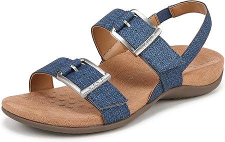 Vionic Women's Reese Slingback Sandals  J2154S1-400 Denim Blue Synthetic Fabric
