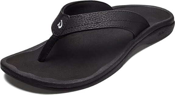 OLUKAI Ohana Sandal Women's Black 20110-4040 size9 BRAND NEW - AllSportsWearUSA