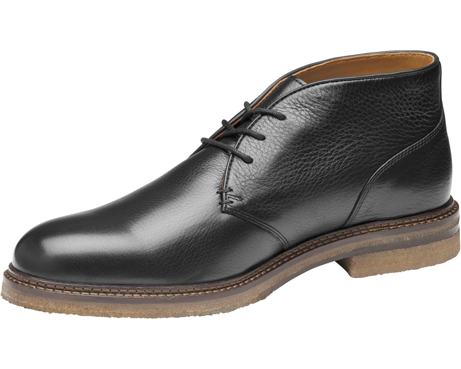 Johnston & Murphy Men's Calder Chukka Boots 020-07281 Black Tumbled Full Grain