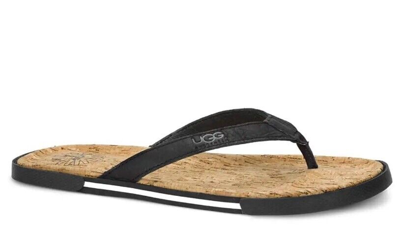 UGG Men's Bennison 2 Cork Flip-Flops 1007879-BLK Brand New - AllSportsWearUSA