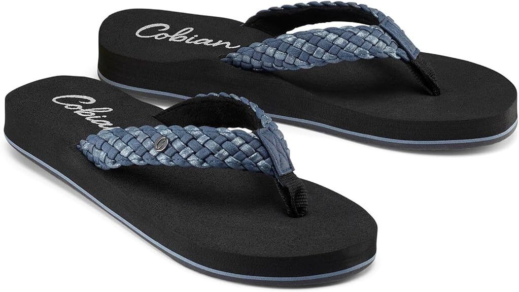 Cobian Womens Braided Bounce BRB10460 INDIGO Flip Flop Sandal Brand New - AllSportsWearUSA