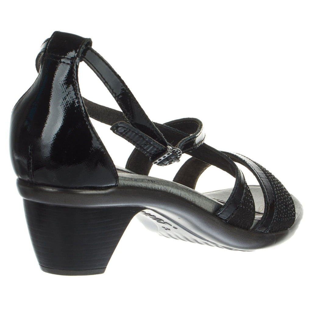 Women's Naot Onward Strappy Sandal Black Luster with Black Crystal EU42 - AllSportsWearUSA