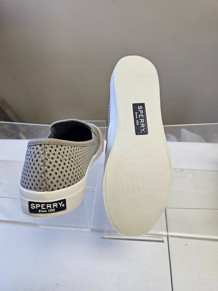 SPERRY Women's Seaside Perforated Slip-On Shoes STS85348 Grey