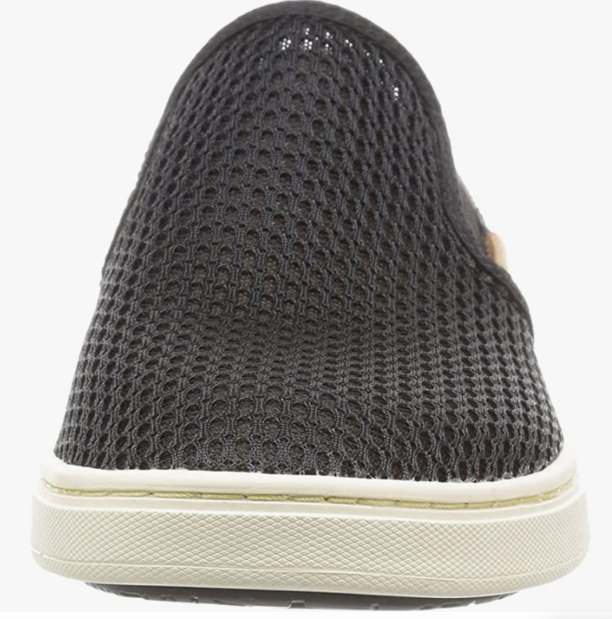 OLUKAI Pehuea Leather Women's Sneaker Black/Black Brand New - AllSportsWearUSA