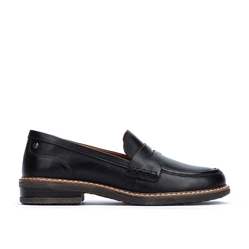 Pikolinos Aldaya W8J-3541-BLK Slip-On Leather Loafers BLACK BRAND NEW - AllSportsWearUSA