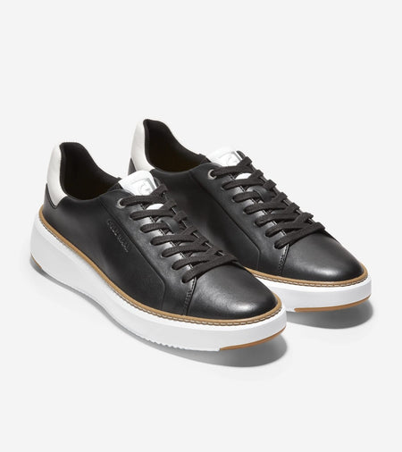 Cole Haan Men’s GrandPro Topspin Black Leather Sneakers C34225 Brand New - AllSportsWearUSA