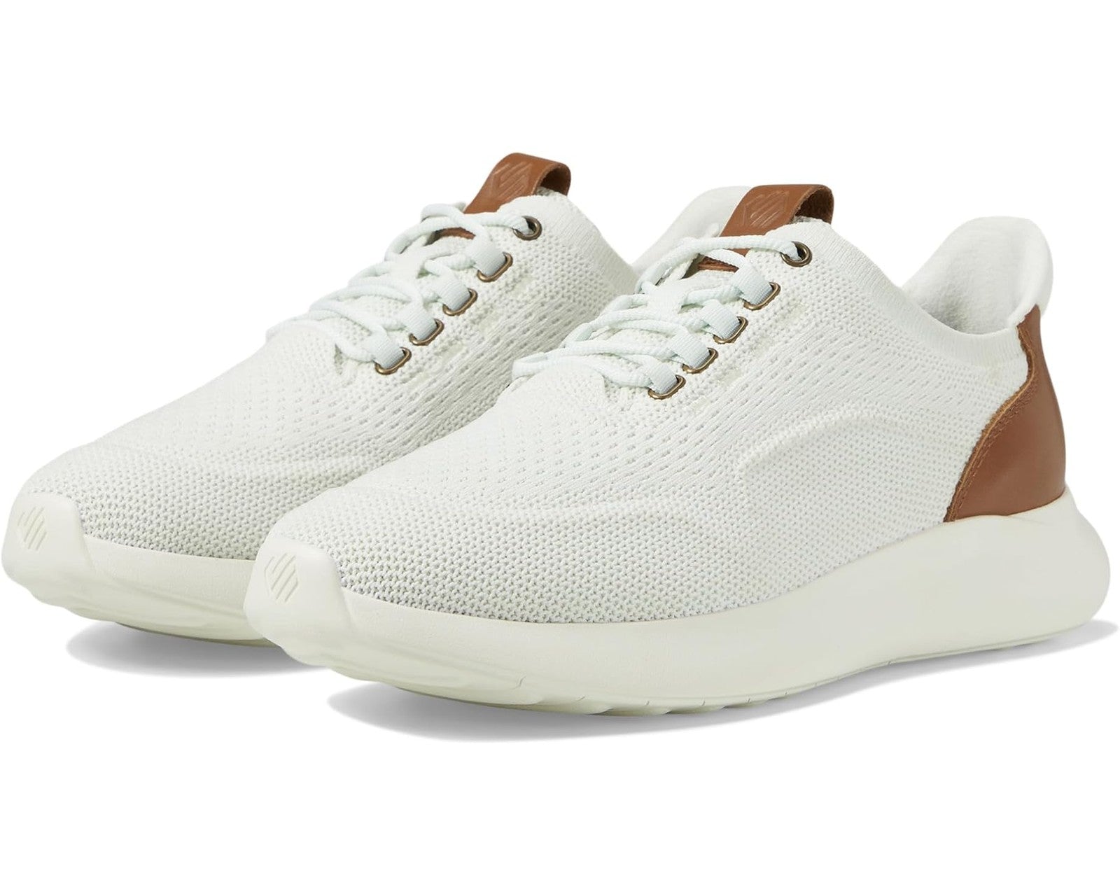 Johnston & Murphy Amherst 2.0 Knit Plain Toe Lace up Sneakers 25-0738 White Knit