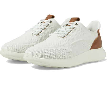 Johnston & Murphy Amherst 2.0 Knit Plain Toe Lace up Sneakers 25-0738 White Knit