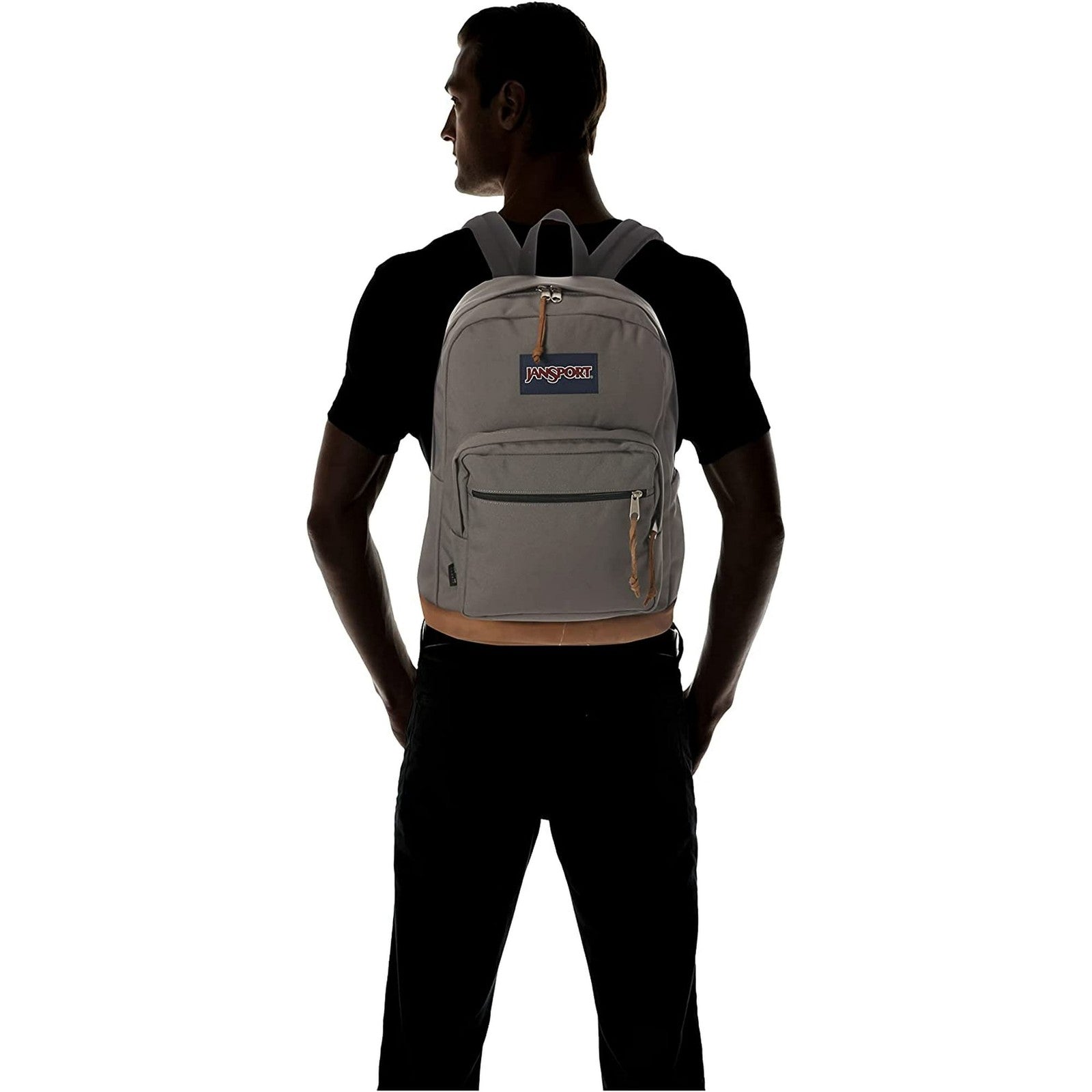 JanSport Right Pack Backpack Travel,Work Laptop Bookbag Leather Bott 32L