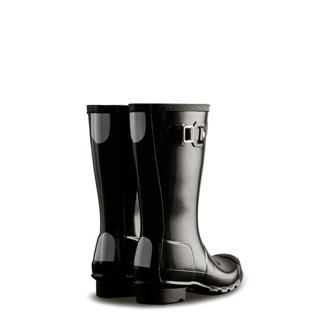 Hunter JFT6000RGL-HBL01 Big Kids Rain Boots Original Gloss Black