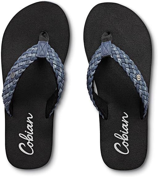 Cobian Womens Braided Bounce BRB10460 INDIGO Flip Flop Sandal Brand New - AllSportsWearUSA