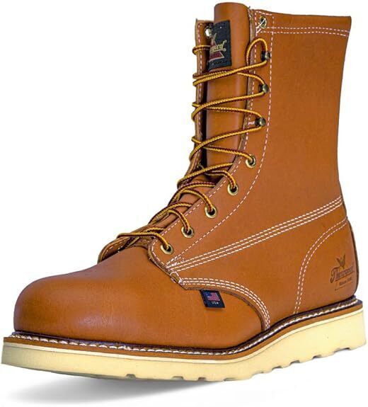 Thorogood American Heritage 8” Leather Steel Toe Men's Work Boots 804-4364 Brown - AllSportsWearUSA