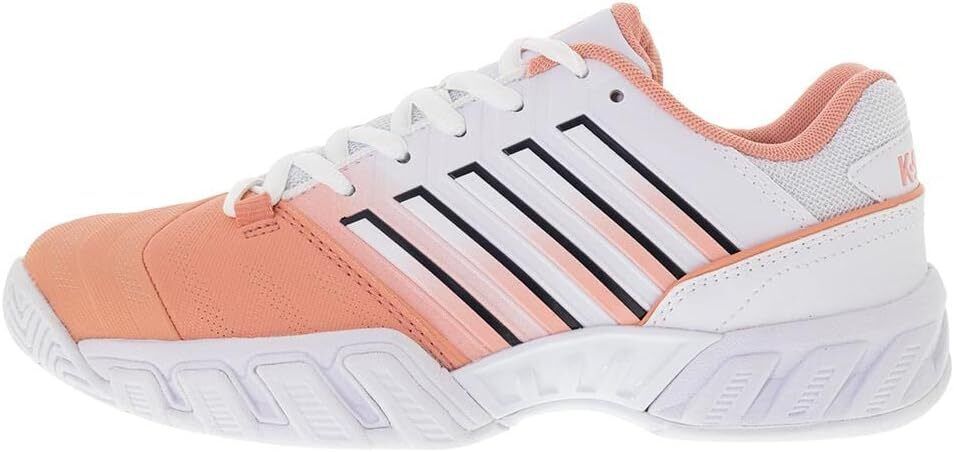 KSwiss Womens Bigshot 4 Peach AmberWhiteAsphalt Size 10 Tennis Shoe New - AllSportsWearUSA