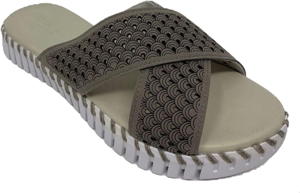 Ilse Jacobsen Womens Tulip 1575 Falcon Cross Band Sandal Slide Brand New - AllSportsWearUSA
