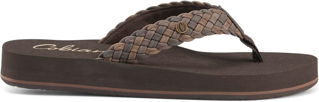 Cobian Womens Braided Bounce BRB10201 CHOCOLATE Flip Flop Sandal Brand New - AllSportsWearUSA