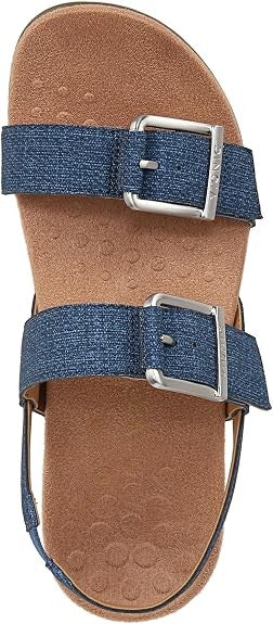 Vionic Women's Reese Slingback Sandals  J2154S1-400 Denim Blue Synthetic Fabric