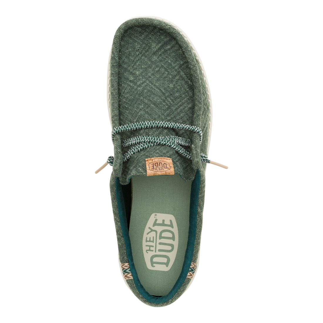 Hey Dude Mens Wally Jute Sea Green 43085-336 Brand New - AllSportsWearUSA