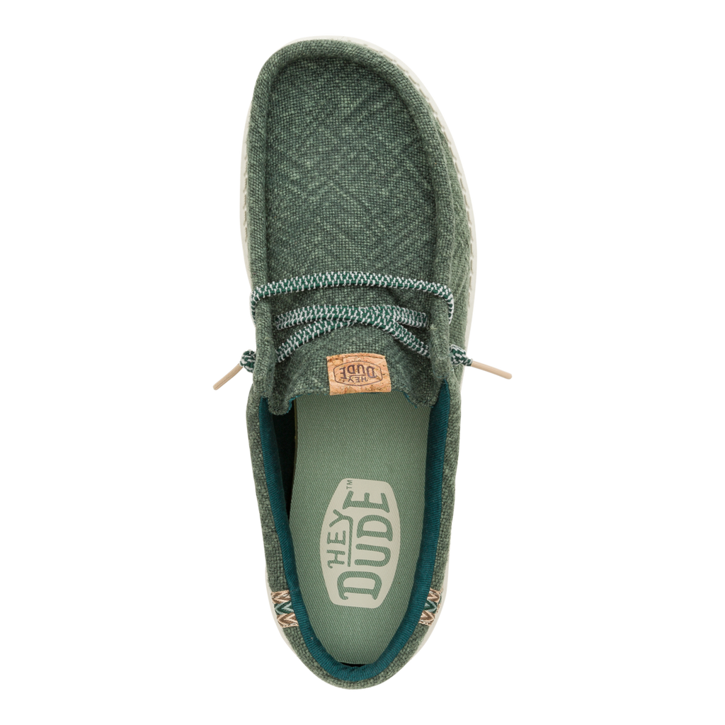 Hey Dude Mens Wally Jute Sea Green 43085-336 Brand New - AllSportsWearUSA