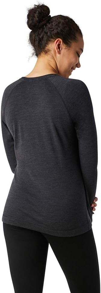 Smartwool Women's Classic Thermal Merino Base Layer Crew SW016369010  Charcoal