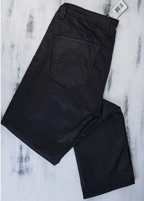 VINTAGE PARASUCO JEANS BLACK MENS W33 L34 9 BONO FIT NEW - AllSportsWearUSA
