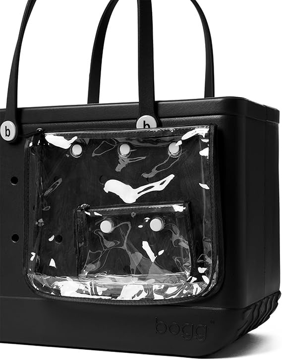 Original Bogg Bag Large Tote Tonal Lbd Black, White Buttons