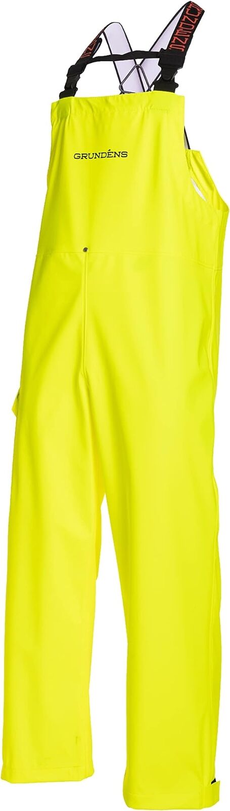 Grundens Mens Neptune 509 Hi Vis Yellow Commercial Fishing Bib Pants 10075-730 - AllSportsWearUSA