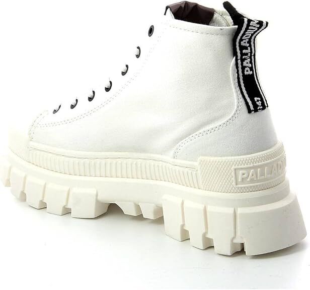 Palladium Womens Revolt Hi TX 97242-127 Star White/Marshmallow Platform Boots - AllSportsWearUSA