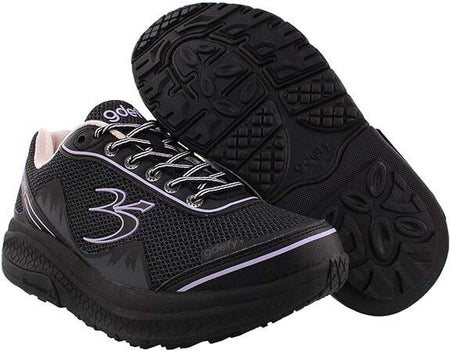 Gravity Defyer Women's Mighty Walk TB9024FLP Black/Purple Sneaker Brand New - AllSportsWearUSA
