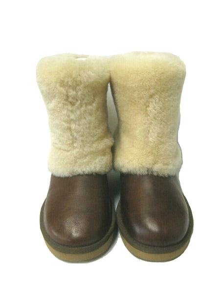 UGG 1008823-CHE size 6 Women's Patten Leather Chestnut boots Brand New - AllSportsWearUSA