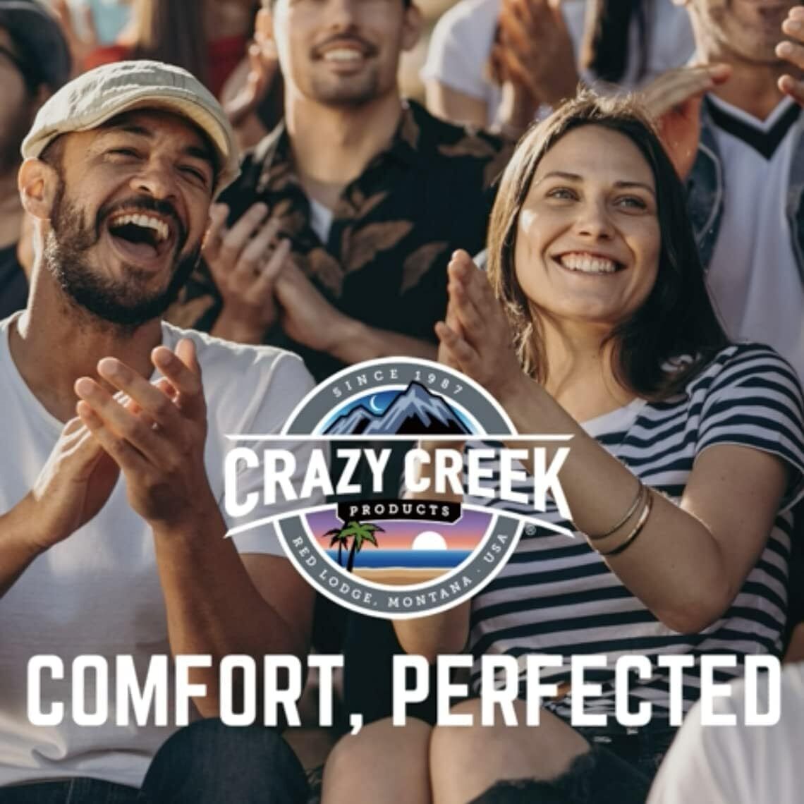 Crazy Creek Original Chair 1020-016 Black W/ Blue Camping Chair Brand New - AllSportsWearUSA