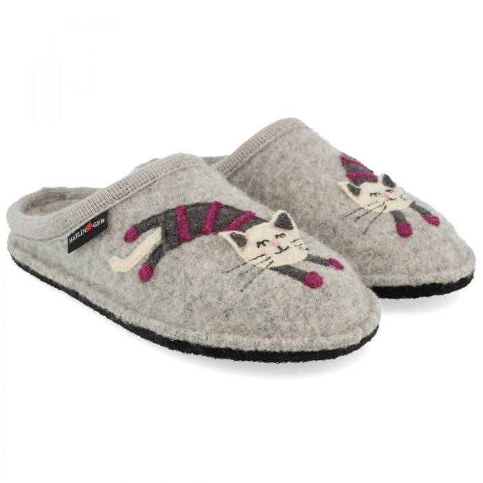 Haflinger Women's Katze Slipper Silver Grey  313104-84