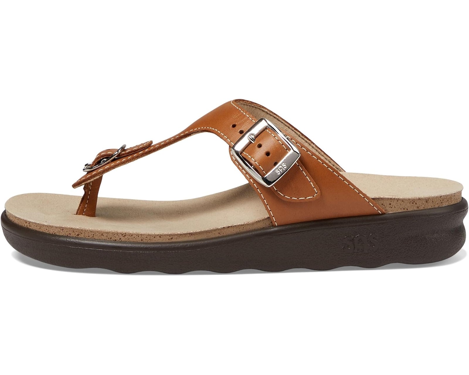 SAS Women's Sanibel Comfort Thong Sandal Caramel