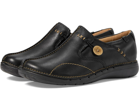 Clarks Women’s  Unloop Slip On Sneakers 26185071 Black