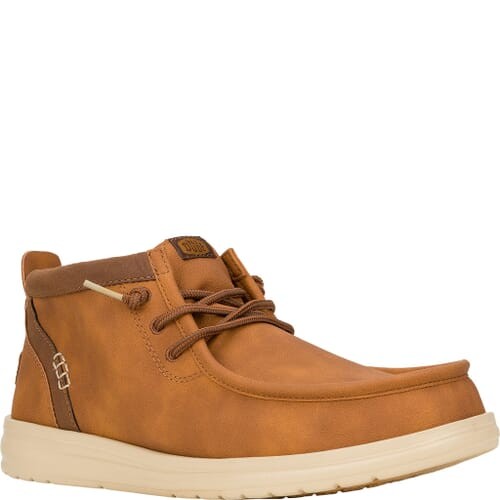 Hey Dude Men's Wally Mid GripR Casual Shoes Cognac 42051-2DU