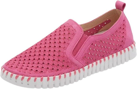 Ilse Jacobsen Womens Tulip 140 Rose Violet Flat Slipon Brand New - AllSportsWearUSA