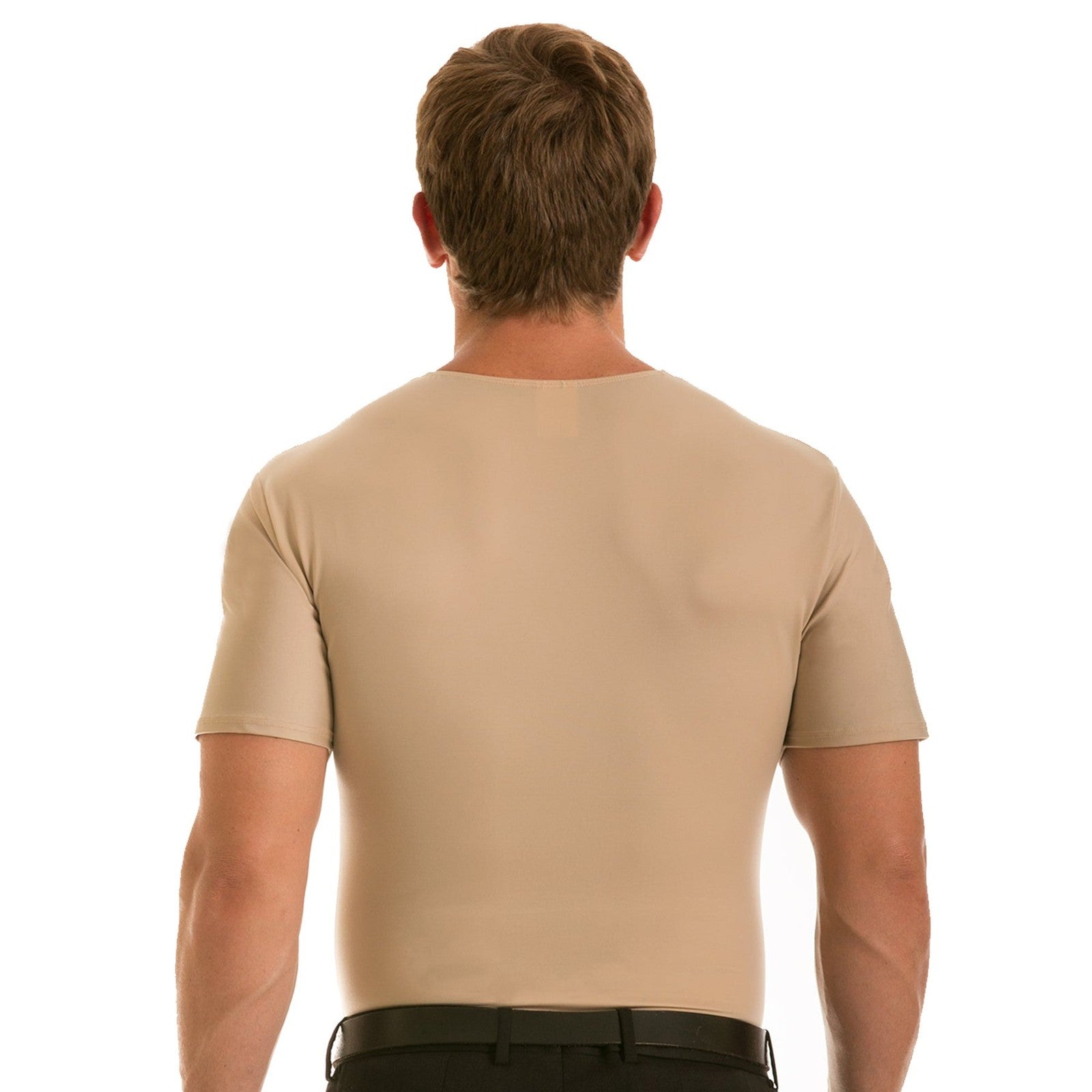Insta Slim High Compression Short Sleeves V Neck VS0001 Nude